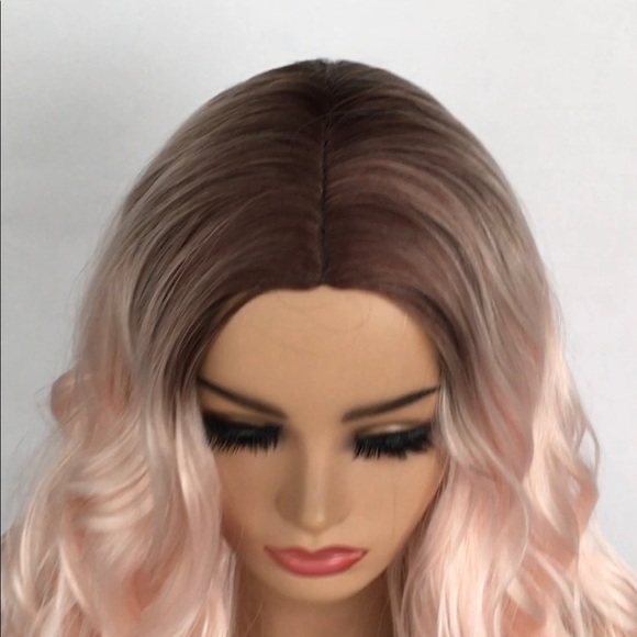 Brown and ombré synthetic wig - Picture 5 of 6